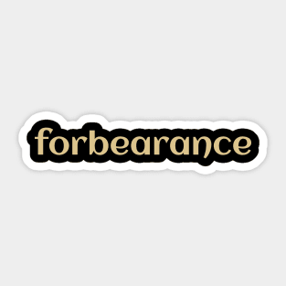 Forbearance Sticker